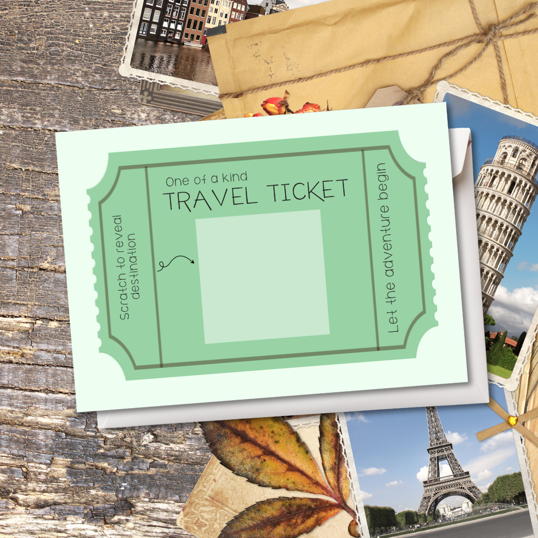 Raus Hverdag - Travel Ticket Skrapekort