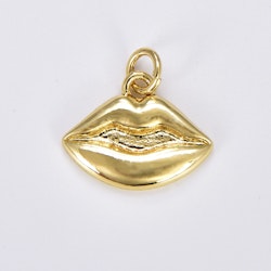 Beads Creation - 18K Gold - Lips Charm Pendant