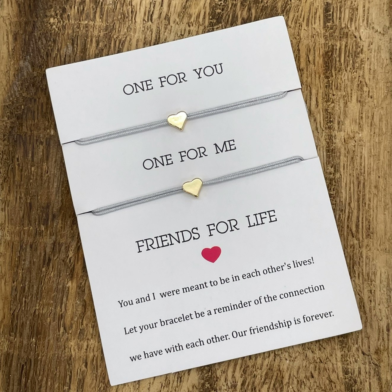 Parsley & Pepper - Friends for Life Bracelet - Grey Heart