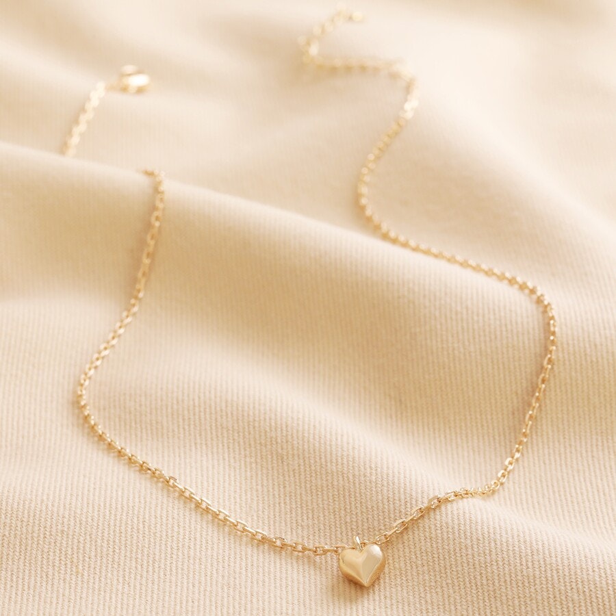 Lisa Angel - Tiny Heart Pendant Necklace in Gold