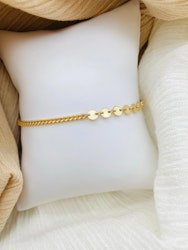 Kono & Co: Curb and Dot Gold Bracelet