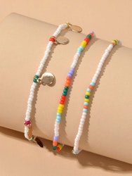 3pcs Bohemian Disc Charm  Bracelet