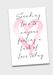 10pk "Sending love" kort