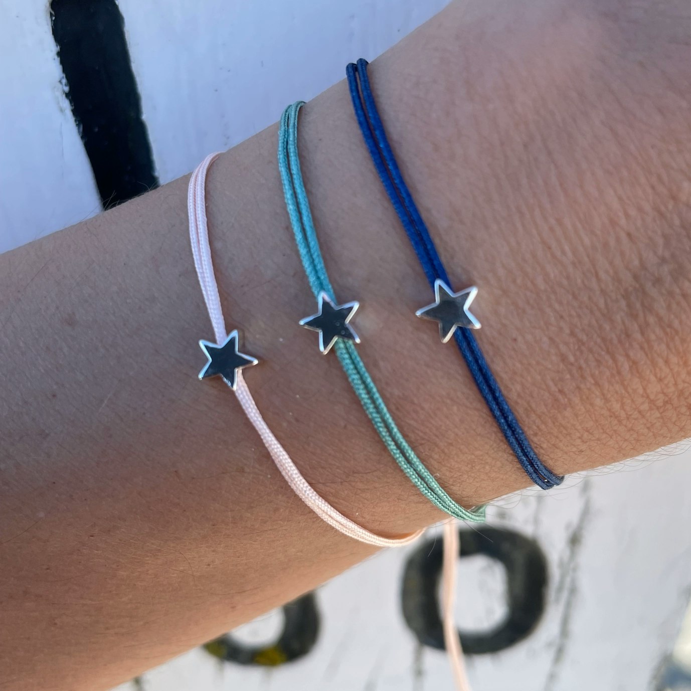 Parsley & Pepper - Friendship Bracelet - Silver Star - Blå