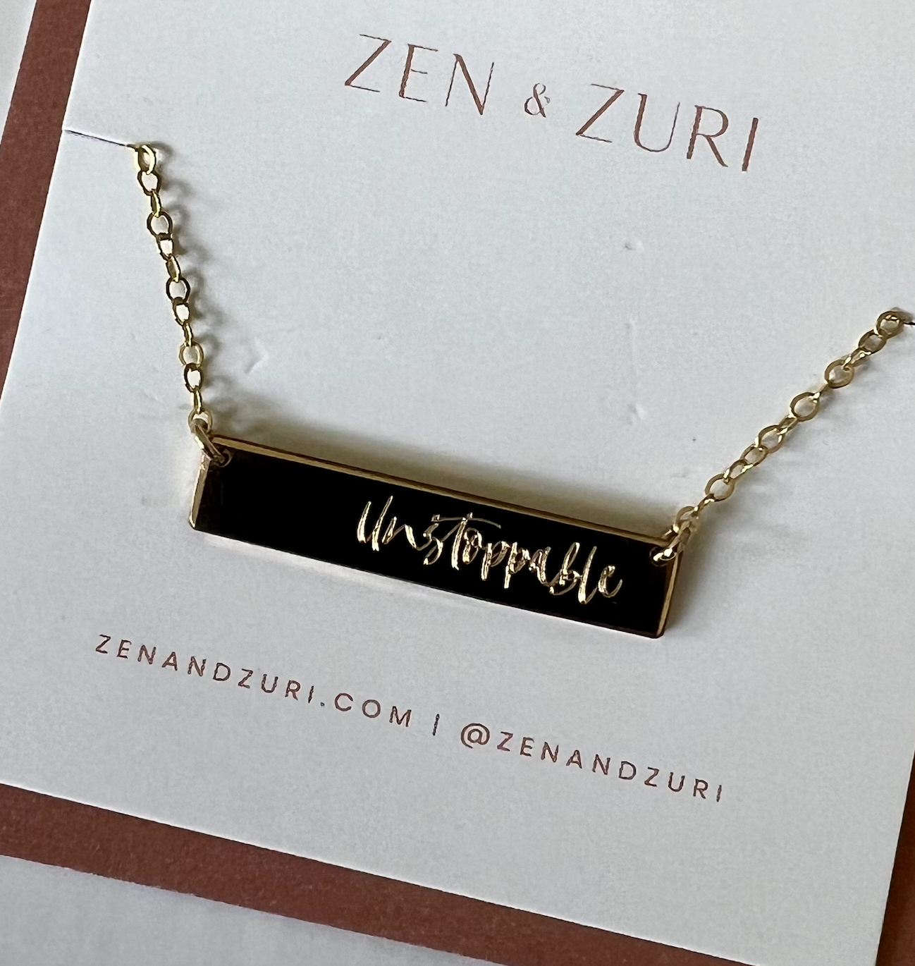 Zen & Zuri Gullkjede - "Unstoppable"