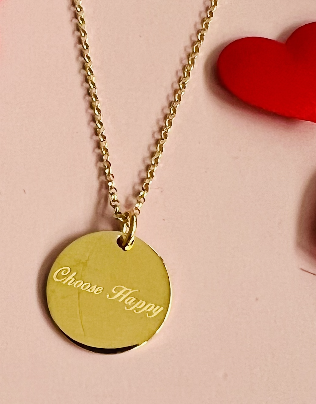 Soneto Jewelry Gullkede "Choose Happy"