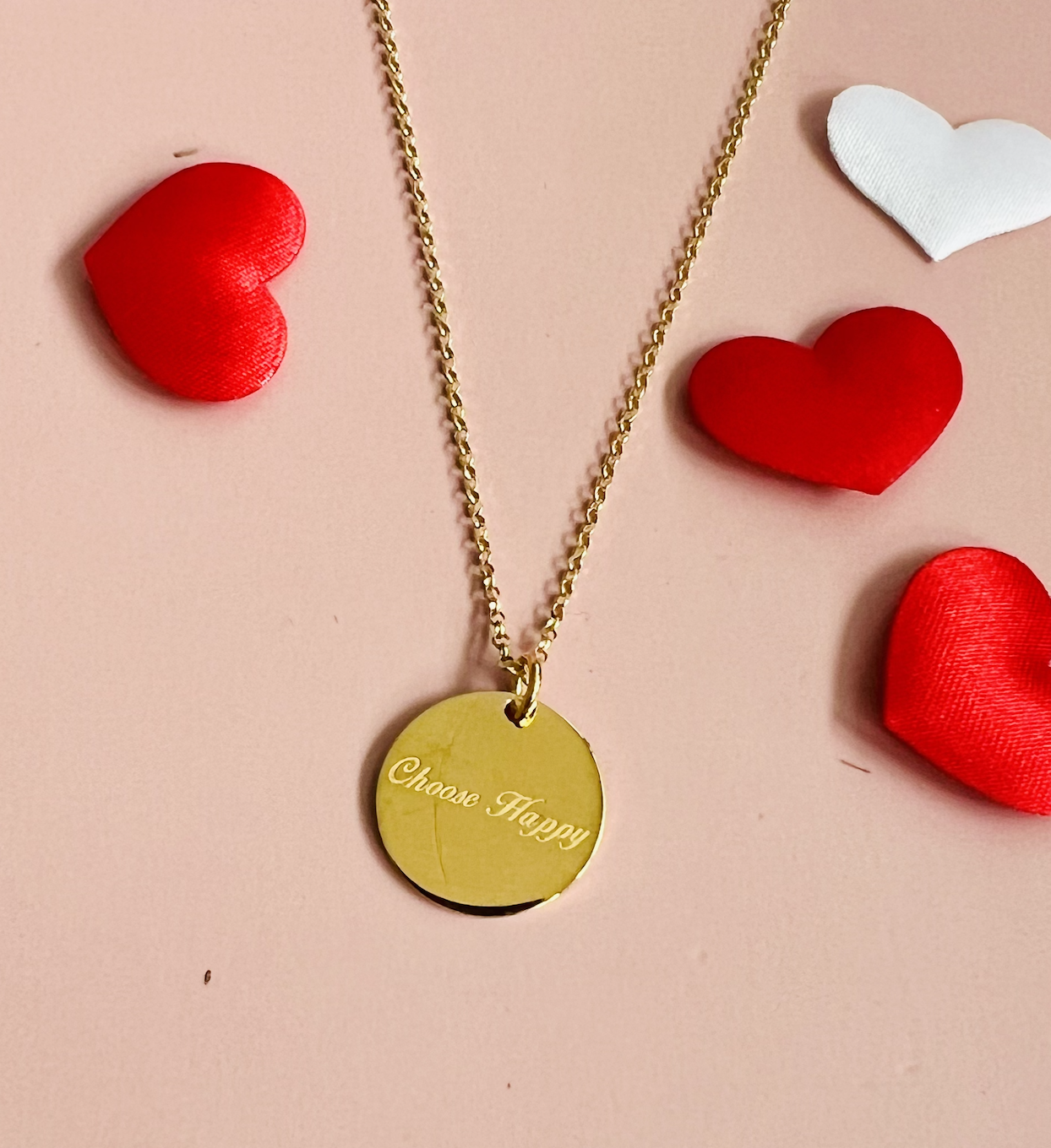 Soneto Jewelry Gullkede "Choose Happy"