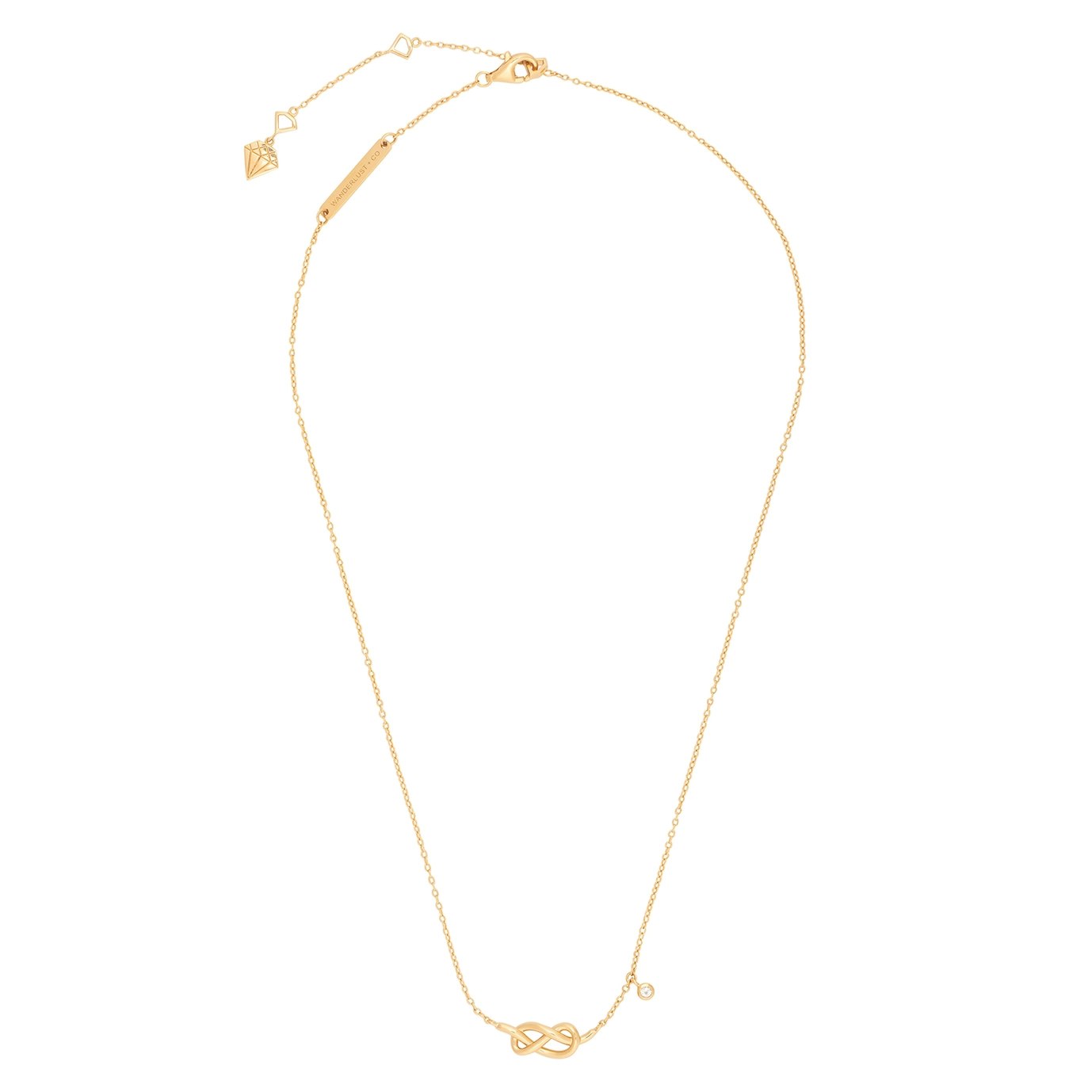 Wanderlust + Co - Flow Gold Drop Necklace