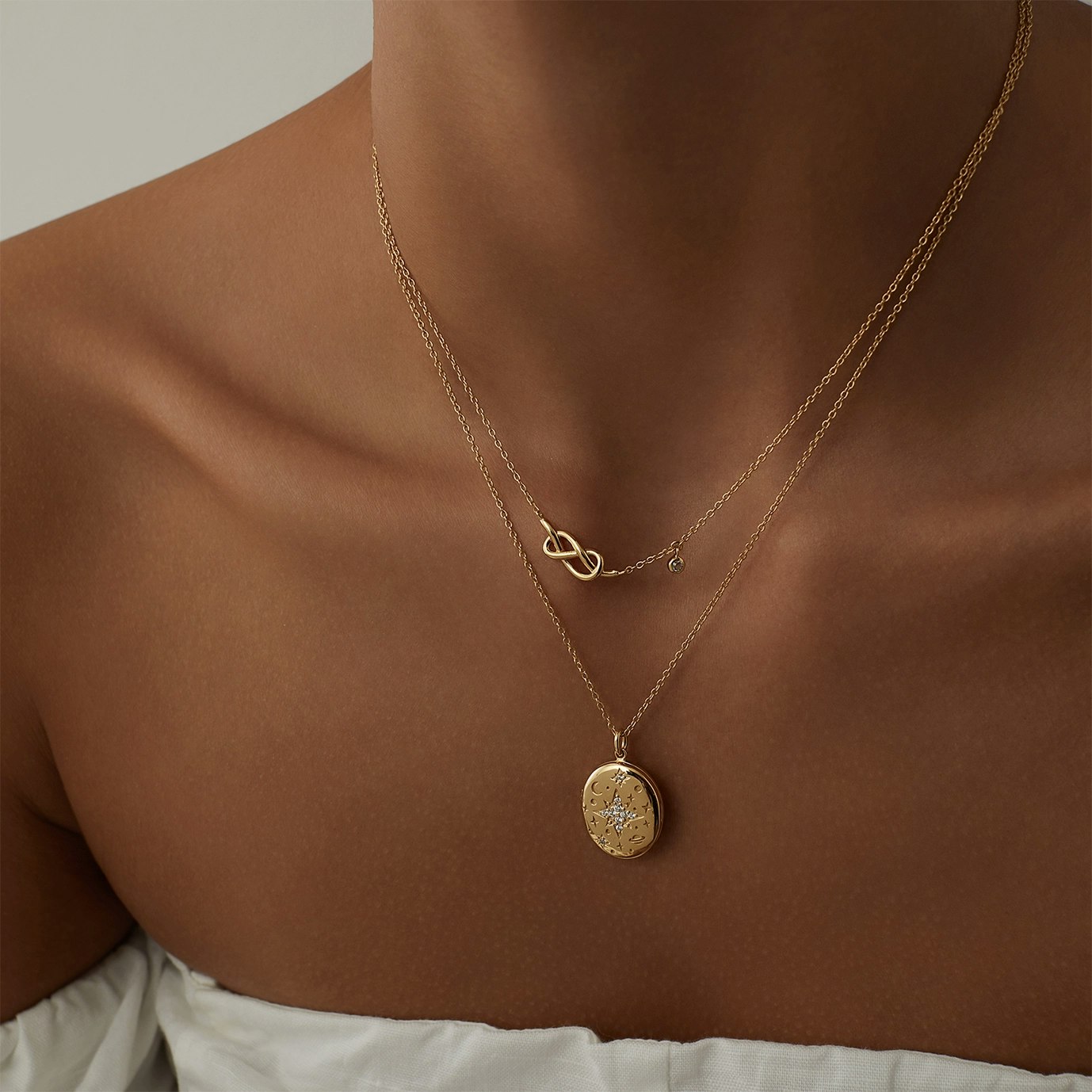 Wanderlust + Co - Flow Gold Drop Necklace