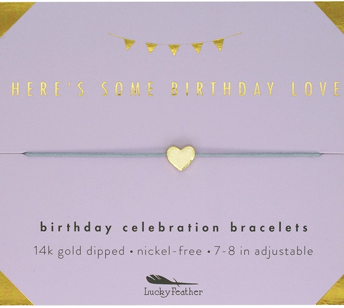 Lucky Feather - Birthday Love Bracelet - Heart