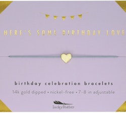 Lucky Feather - Birthday Love Bracelet - Heart