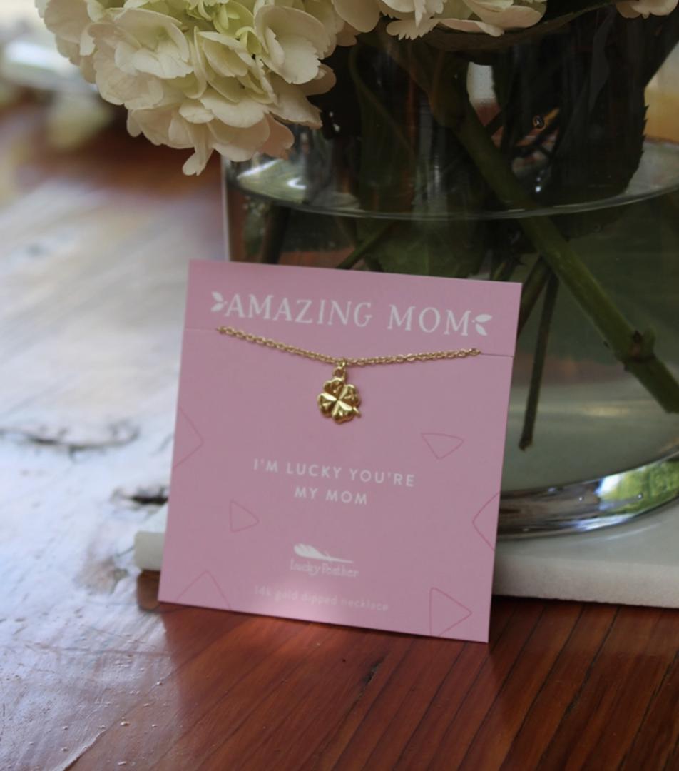 Lucky Feather - I'm lucky you are my mum necklace