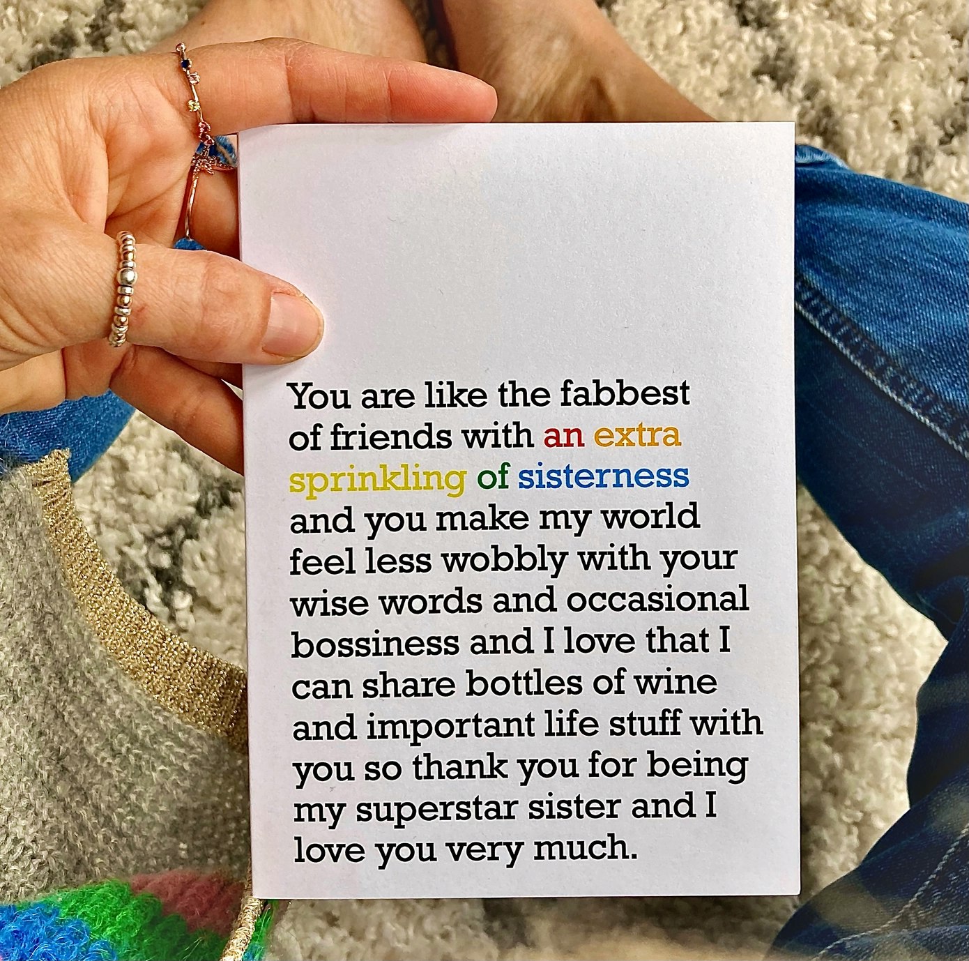 The Right Lines kort - ‘An Extra Sprinkling Of Sisterness’