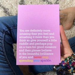 The Right Lines kort - "Never Stop Spreading Your Sparkle"