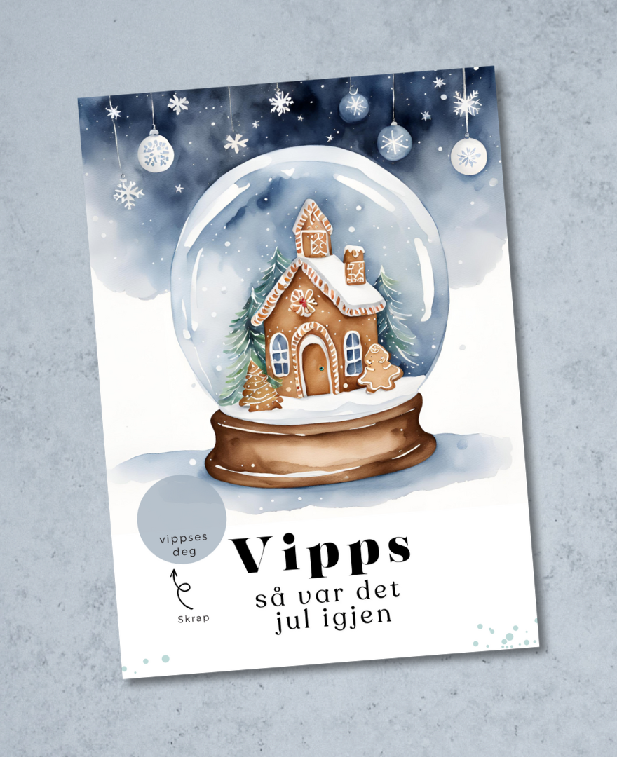 3pk Vipps Skrapekort - Snowglobe
