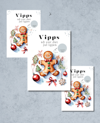 3pk Vipps Skrapekort - Pepperkake