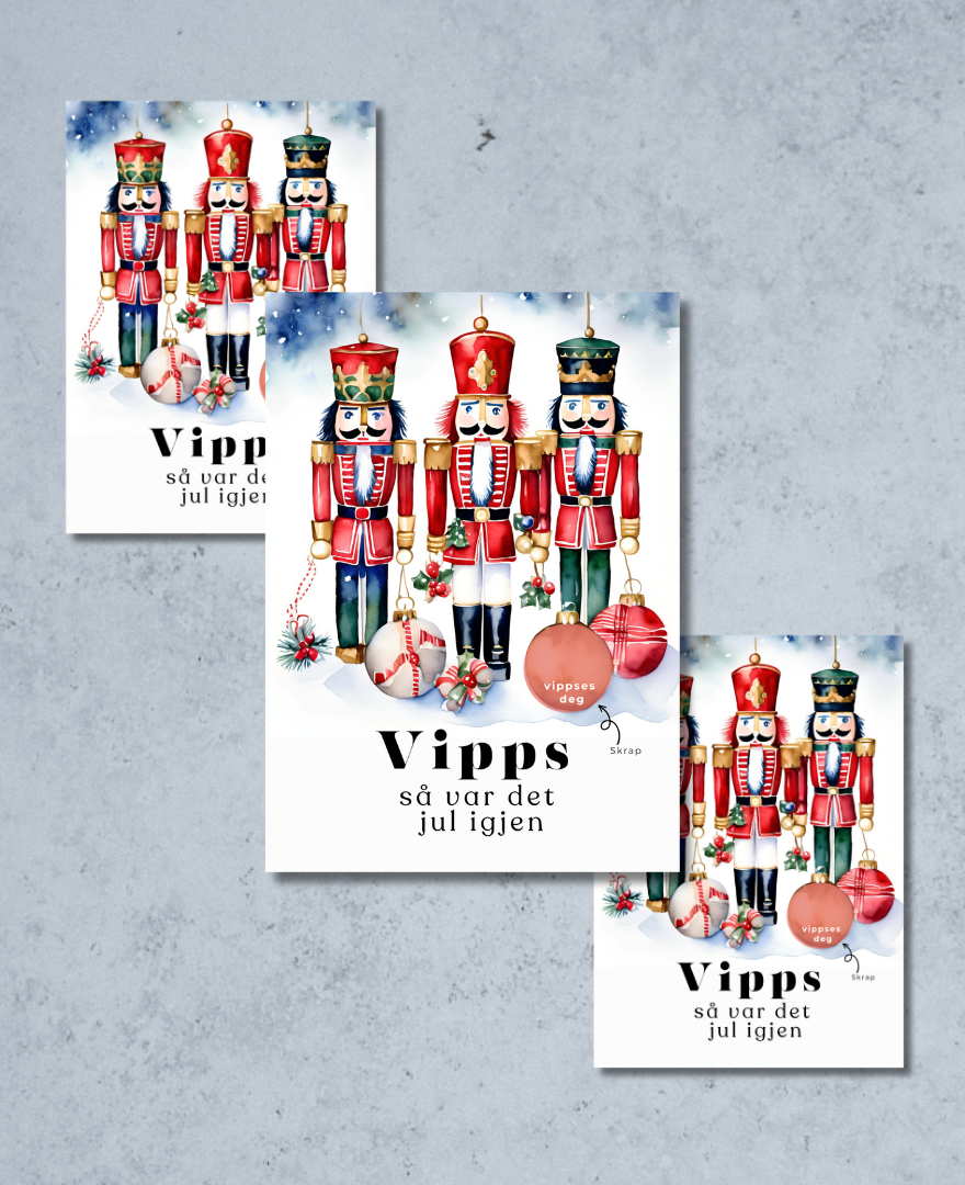 3pk Vipps Skrapekort - Nøtteknekker