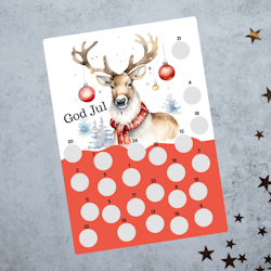Scratch-off Julekalender - Reinsdyr