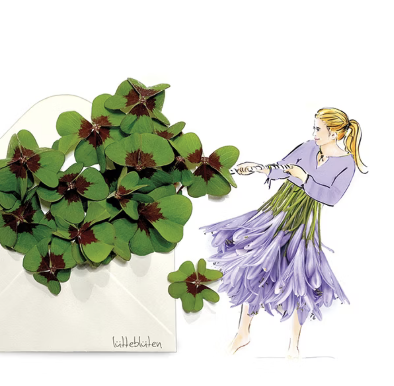 Lütteblüten kort - Blomsterhilsen