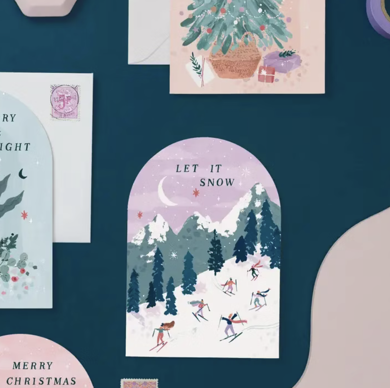 Sister Paper Co - Julekort - Skiers holiday