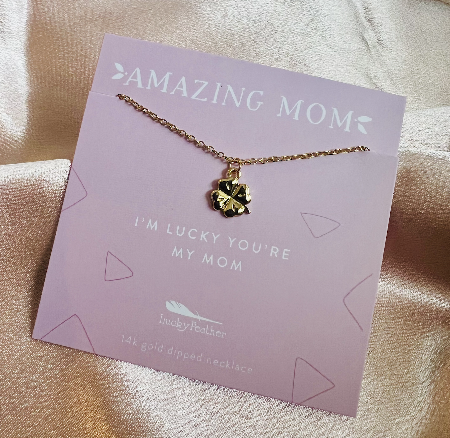 Lucky Feather - I'm lucky you are my mum necklace