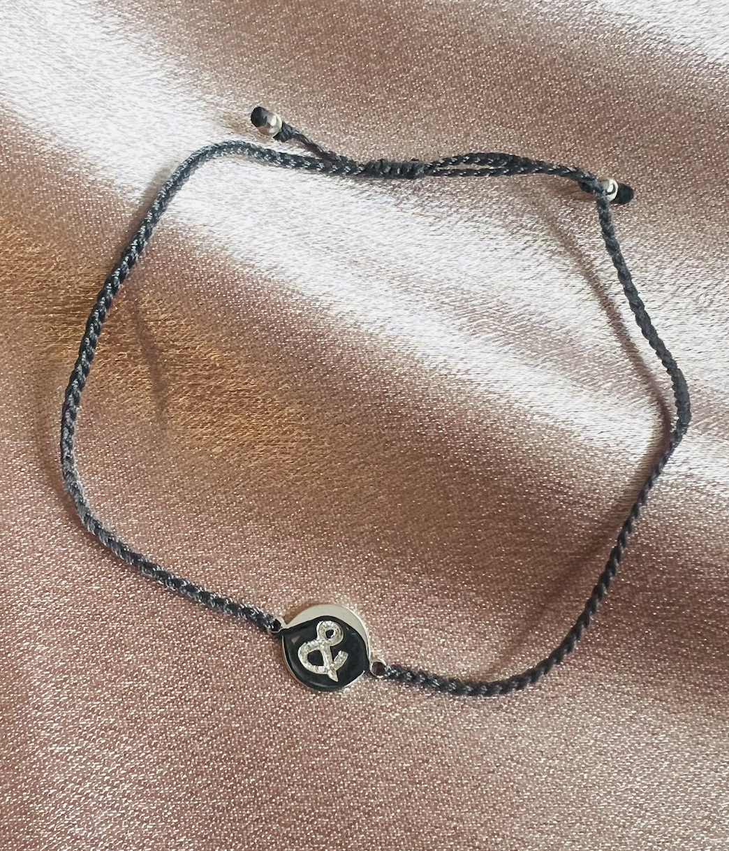 Bali Bliss Armbånd - Gråblå -  & symbol for mental helse