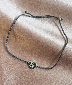 Bali Bliss Armbånd - Gråblå -  & symbol for mental helse