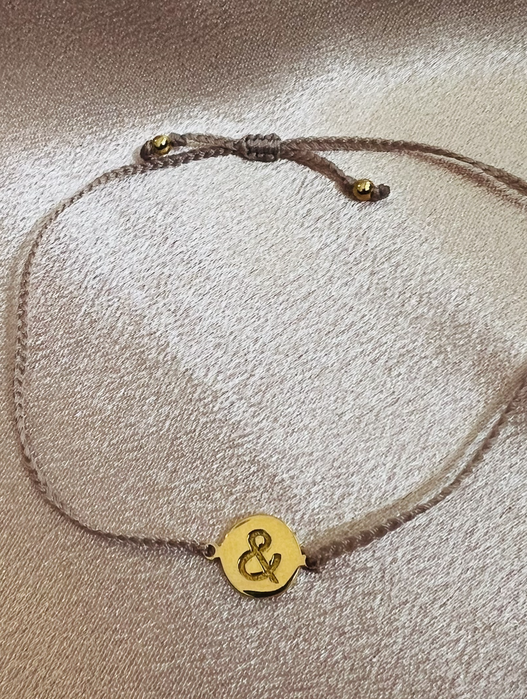Bali Bliss Armbånd - Gammelrosa -  Gullbelagt & Symbol