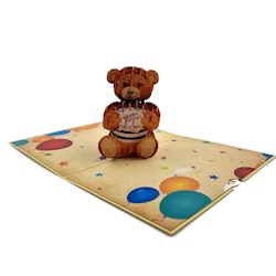 Color Pop Cards - Birthday Teddy