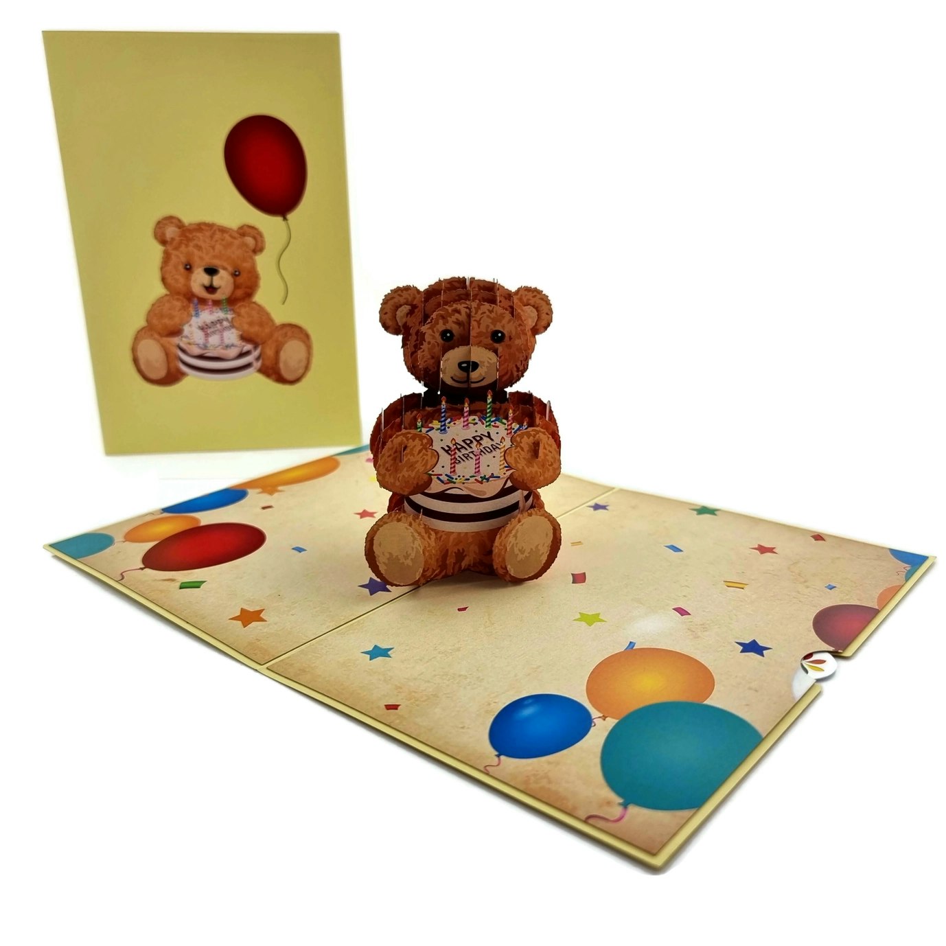Color Pop Cards - Birthday Teddy