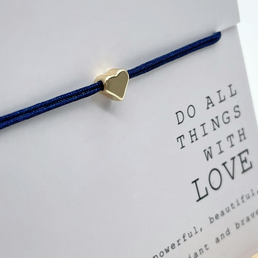 Parsley & Pepper - Friendship Heart Bracelet  - Mørk Blå
