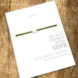 Parsley & Pepper - Friendship Heart  Bracelet - Olive