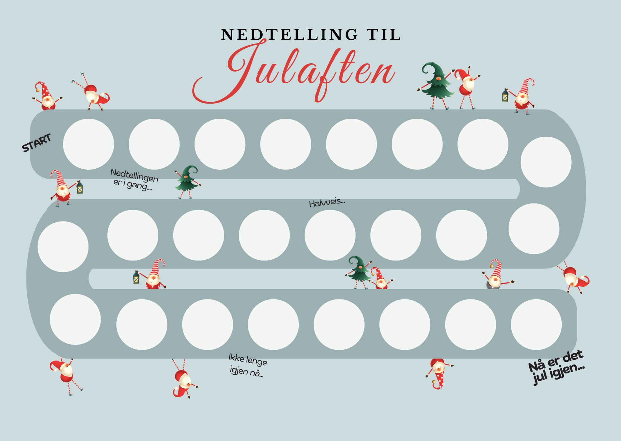 Scratch-off Julekalender - Nedtelling til Julaften