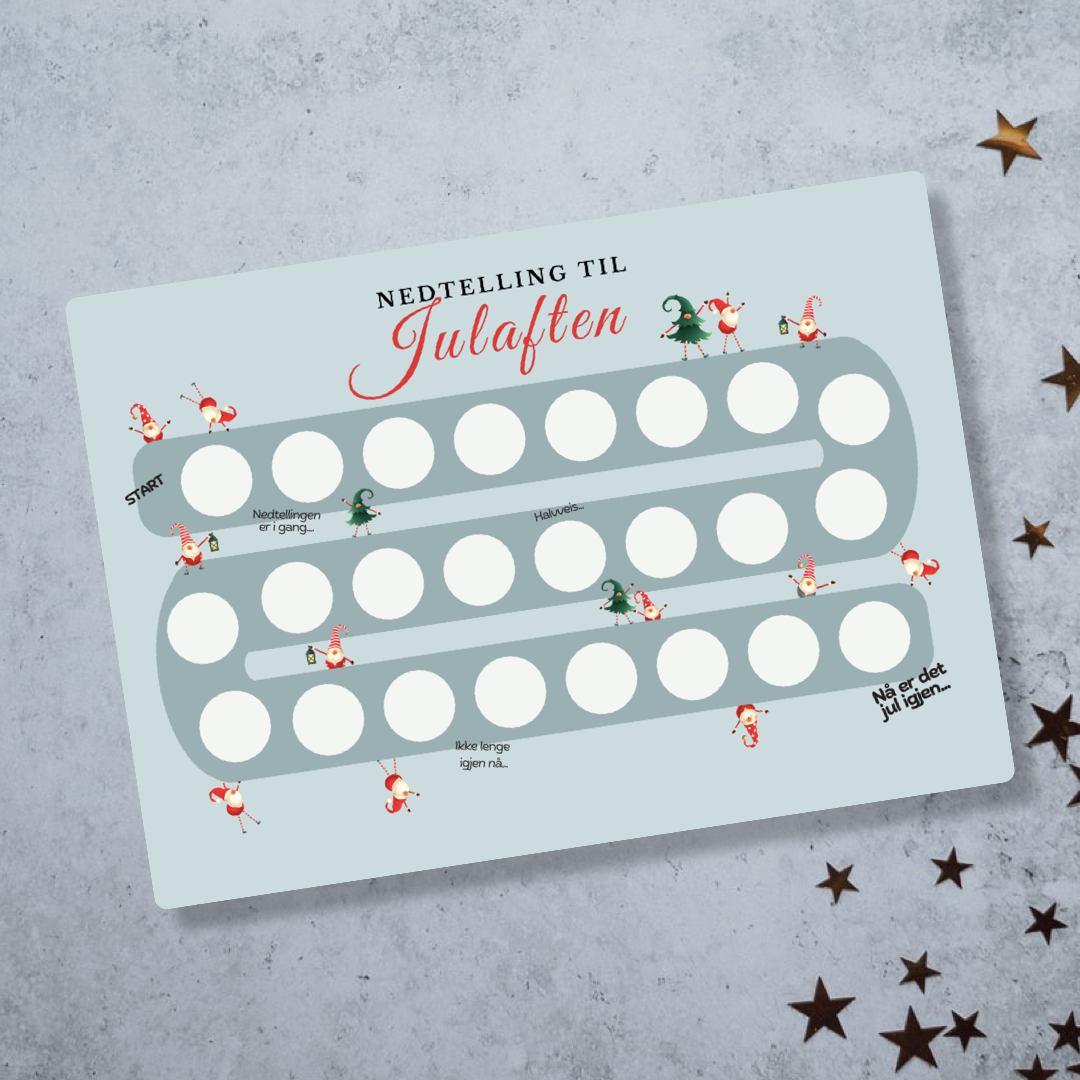 Scratch-off Julekalender - Nedtelling til Julaften