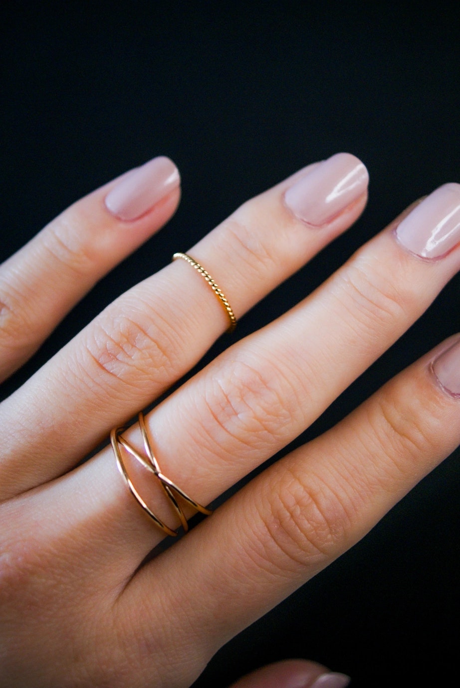 Hannah Naomi Twist Gold ring - size 9.5