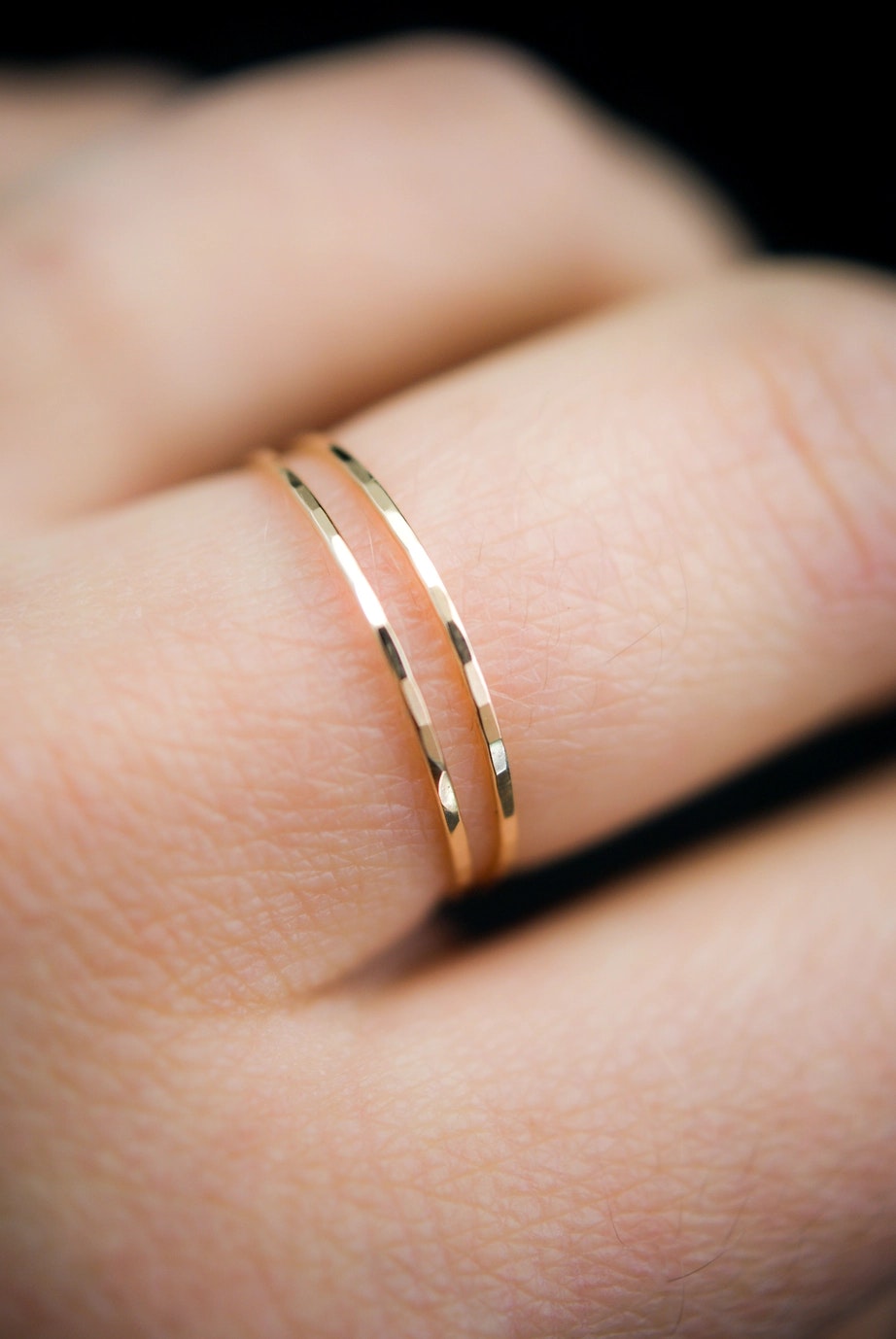 Ultra Thin Stacking Gold ring - size 10
