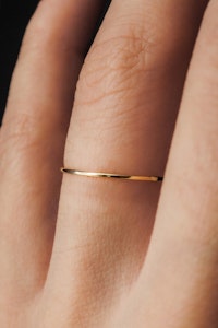 Ultra Thin Stacking Gold ring - size 10