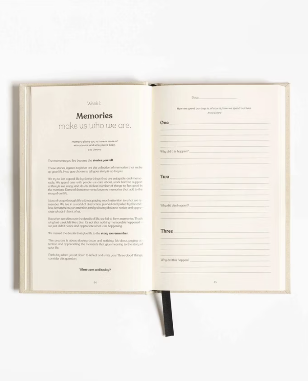 Three Good Things Journal - Memories, Gratitude, Connection