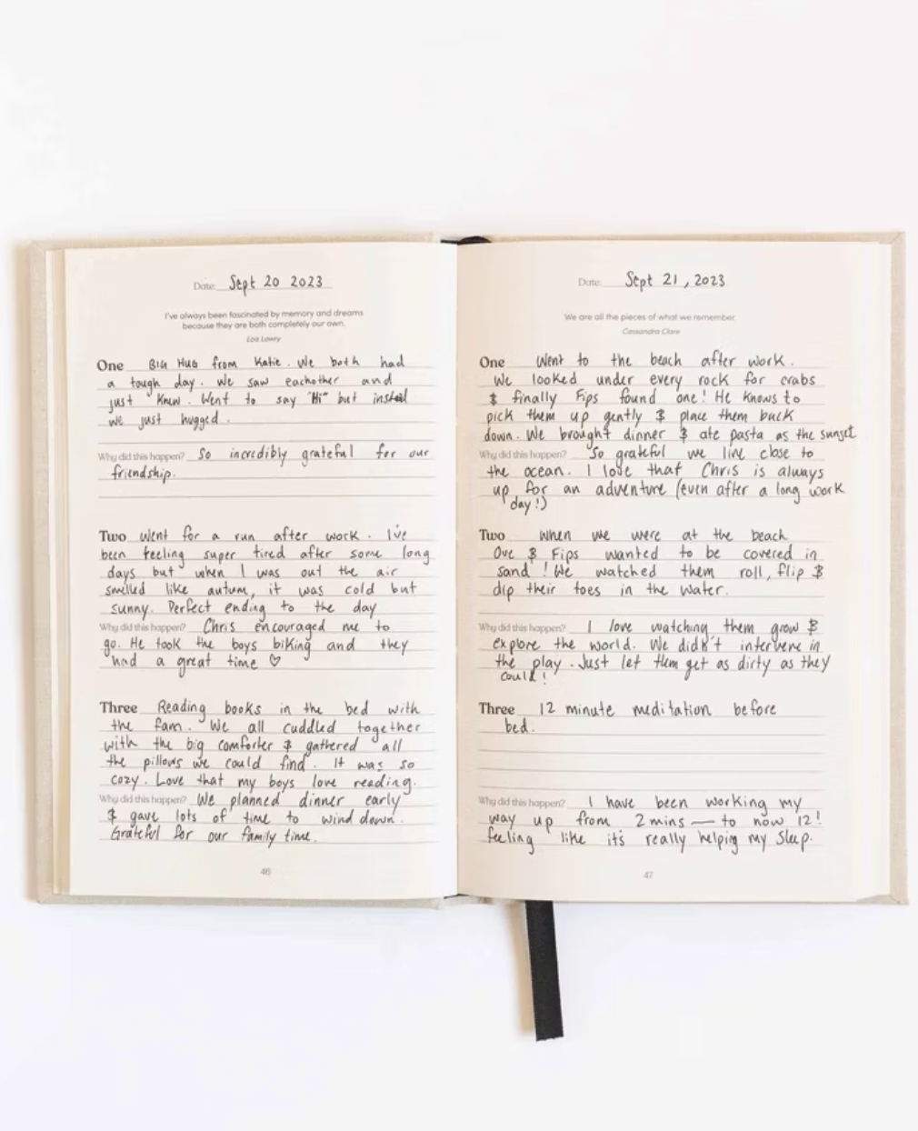 Three Good Things Journal - Memories, Gratitude, Connection