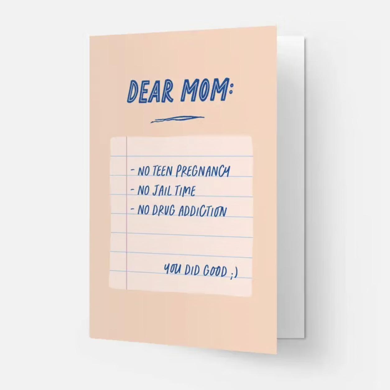 Kaart Blanche - Dear mom you did good