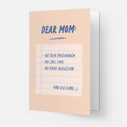 Kaart Blanche - Dear mom you did good