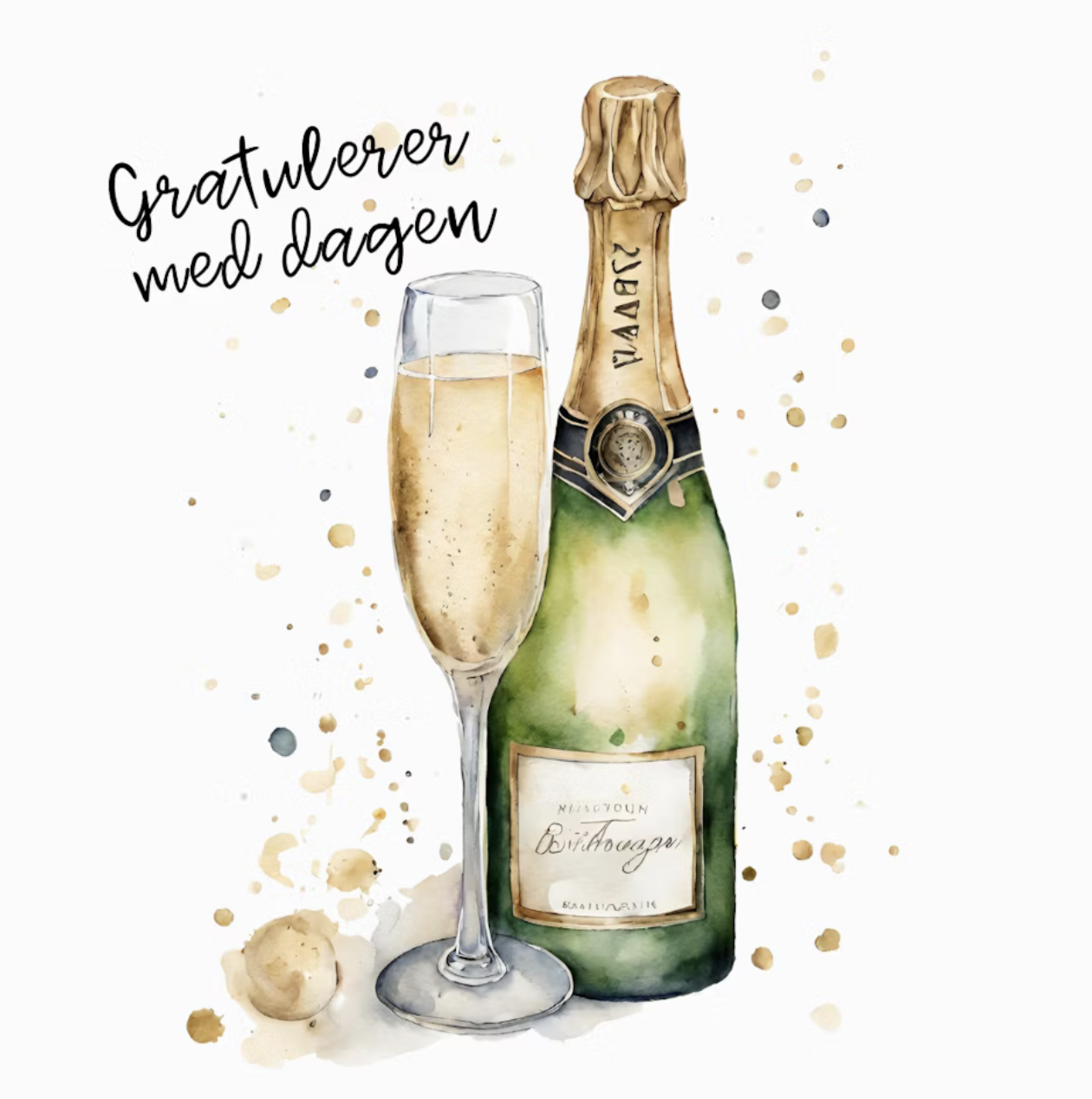 6pk Gratulerer med dagen kort
