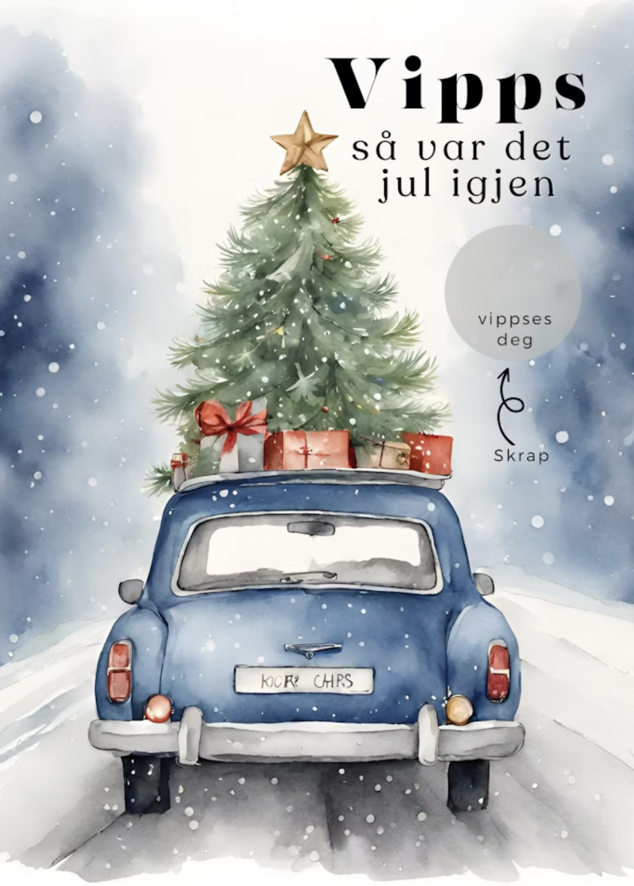 Vippskort - Hjem til jul