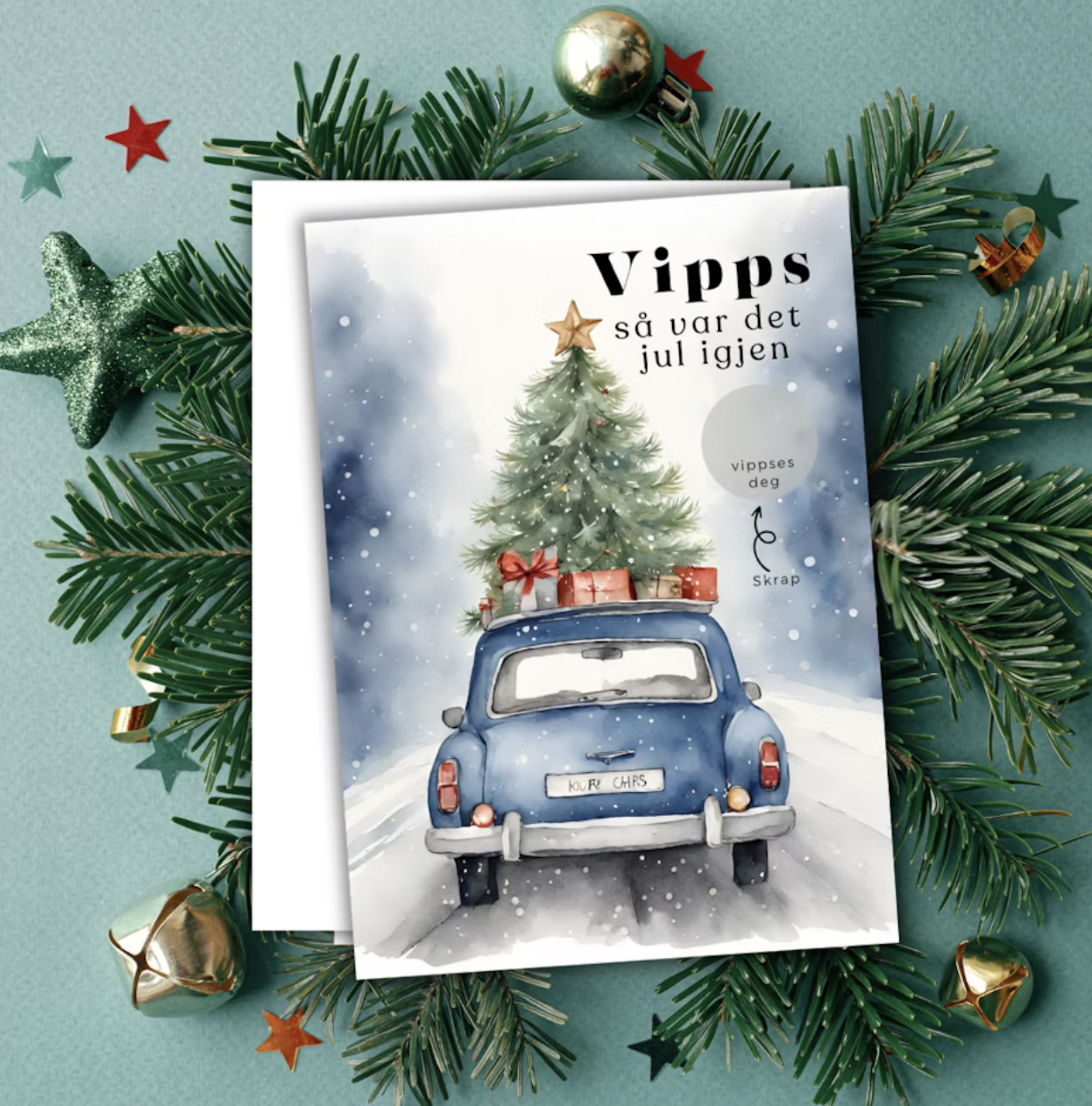 Vippskort - Hjem til jul