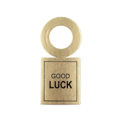 Vinstrip - Flaskekort Gull - "Good luck"