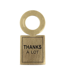 Vinstrip - Flaskekort Gull - "Thanks a lot"
