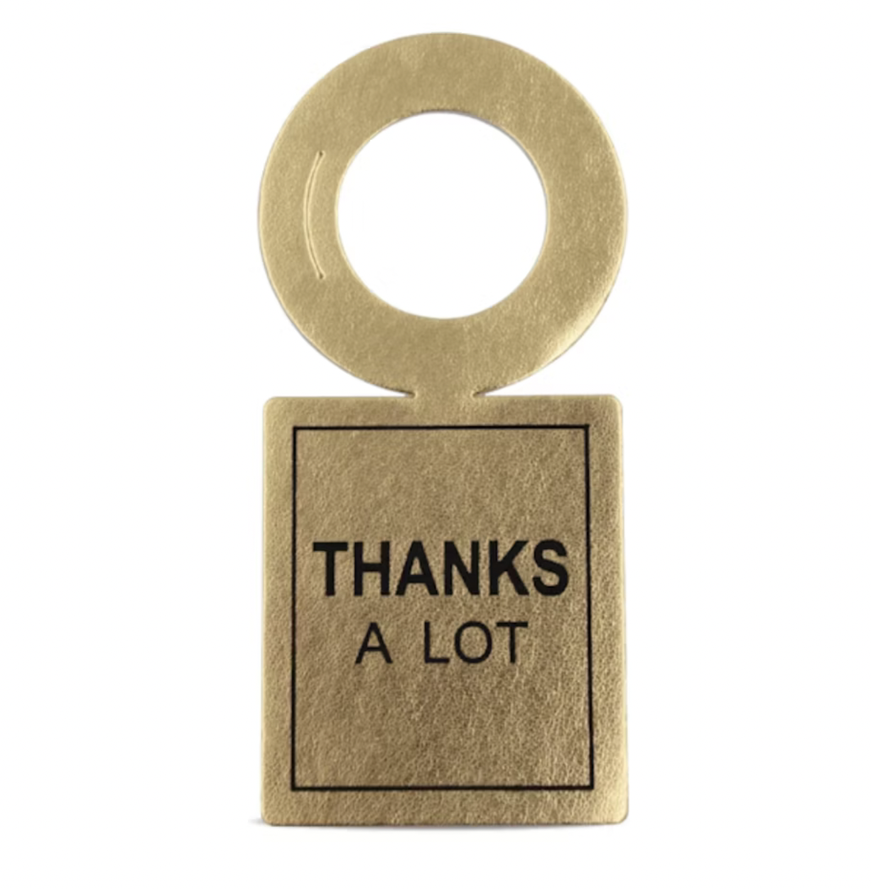 Vinstrip - Flaskekort Gull - "Thanks a lot"