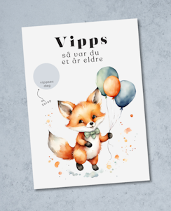 Vipps Bursdagskort - Fox