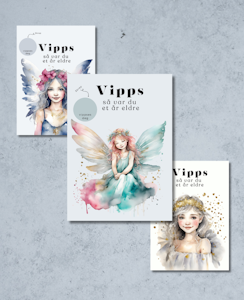 3pk Vipps Skrapekort - Faires and Angle