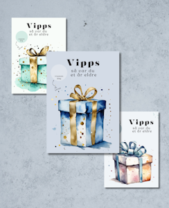 3pk Vipps Skrapekort - Birthday Presents